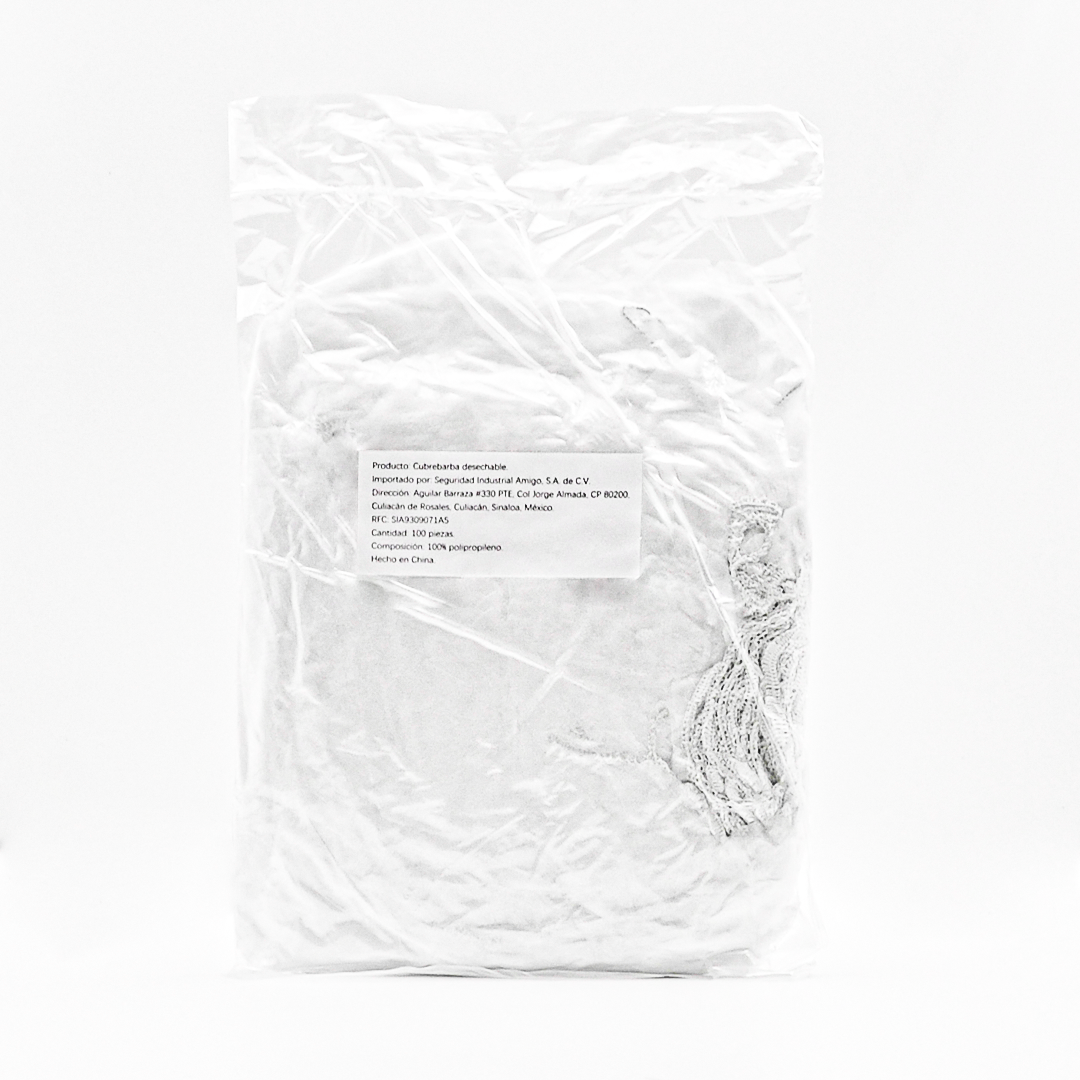 Cubrebarba Polipropileno LAMIRA (Paq. con 100 Pieza) Blanco LS-4690 19" - 2